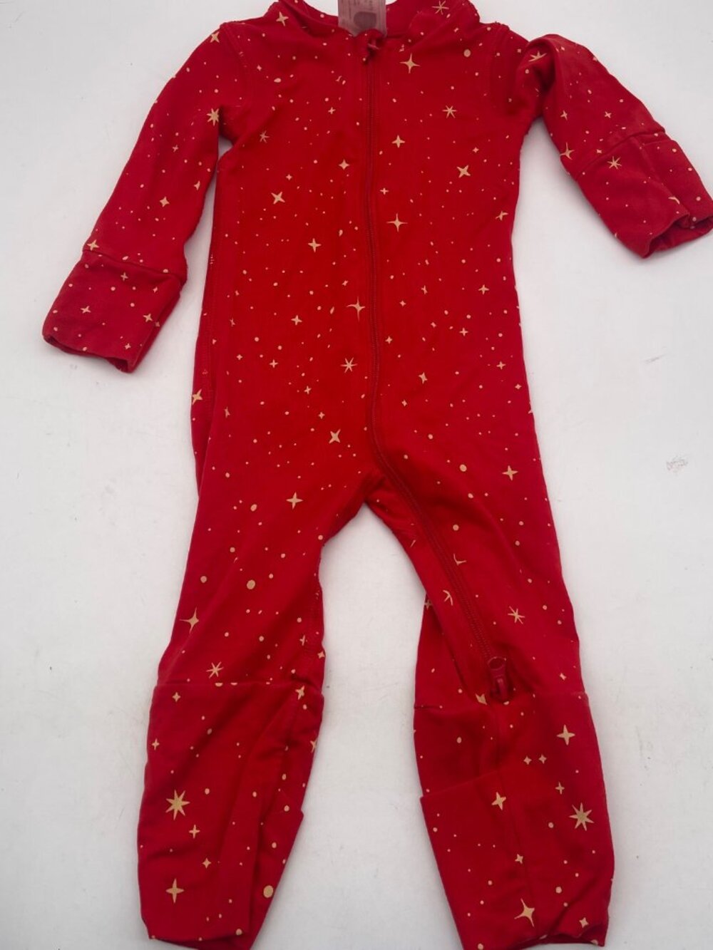 Hanna Andersson Infant 50cm 0-3 Months Red Starburst Pajamas Play A5